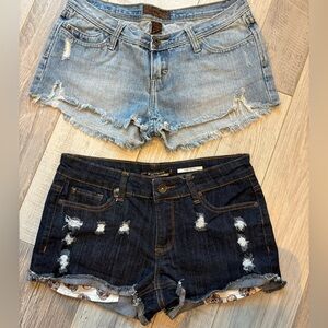 2 Pair Jean Shorts Size 29